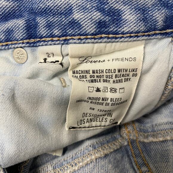 Lovers + Friends Womens Size 27 Light Blue Denim Shorts - Picture 2 of 7